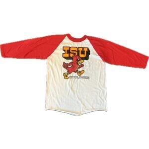 Vintage 1970s Iowa State University ISU Cyclones Baseball Tee - Size M (18x25)